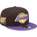 sort-og-violet-snapback-9fifty-team-patch-kasket-fra-los-angeles-lakers-nba-af-new-era