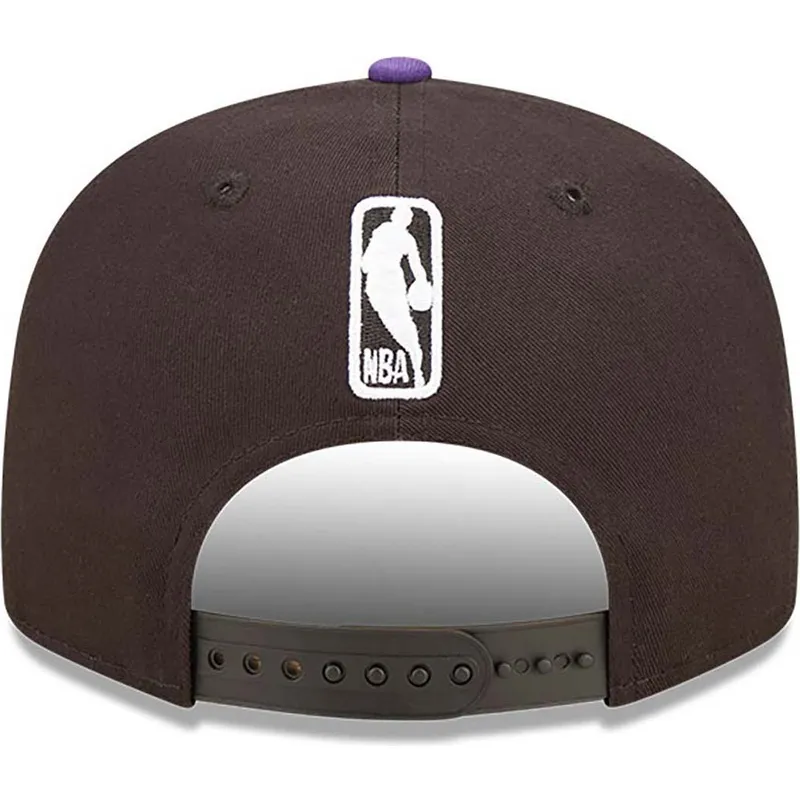 kasketter-flad-sort-snapback-9fifty-team-patch-fra-los-angeles-lakers-nba-af-new-era