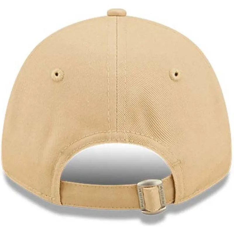 kasketter-buet-beige-justerbar-rem-til-barn-marron-9forty-league-essential-fra-new-york-yankees-mlb-af-new-era