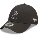 new-era-new-york-yankees-mlb-9forty-team-outline-justerbar-sort-buet-kasket