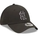 new-era-new-york-yankees-mlb-9forty-team-outline-justerbar-sort-buet-kasket