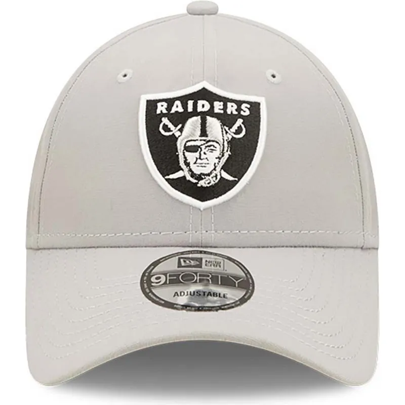 kasketter-buet-gra-justerbar-rem-9forty-repreve-fra-las-vegas-raiders-nfl-af-new-era