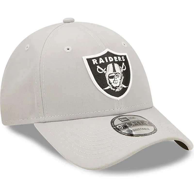 kasketter-buet-gra-justerbar-rem-9forty-repreve-fra-las-vegas-raiders-nfl-af-new-era