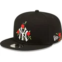 kasketter-flad-sort-snapback-9fifty-flower-fra-new-york-yankees-mlb-af-new-era