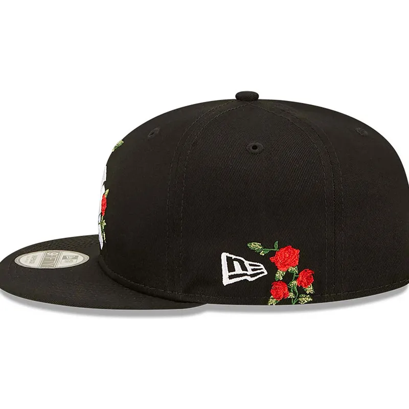 kasketter-flad-sort-snapback-9fifty-flower-fra-new-york-yankees-mlb-af-new-era