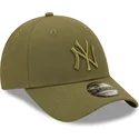 new-era-new-york-yankees-mlb-9forty-repreve-gron-snapback-kasket-med-buet-skygge-og-gront-logo