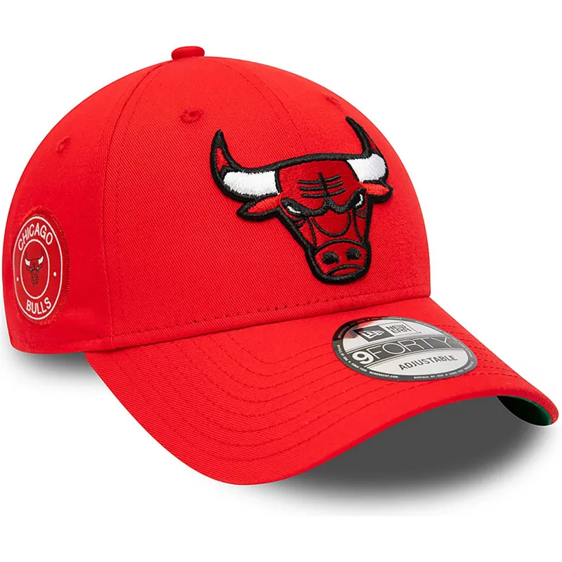 kasketter-buet-rod-justerbar-rem-9forty-team-side-patch-fra-chicago-bulls-nba-af-new-era