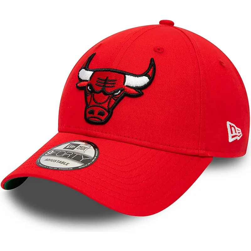 kasketter-buet-rod-justerbar-rem-9forty-team-side-patch-fra-chicago-bulls-nba-af-new-era