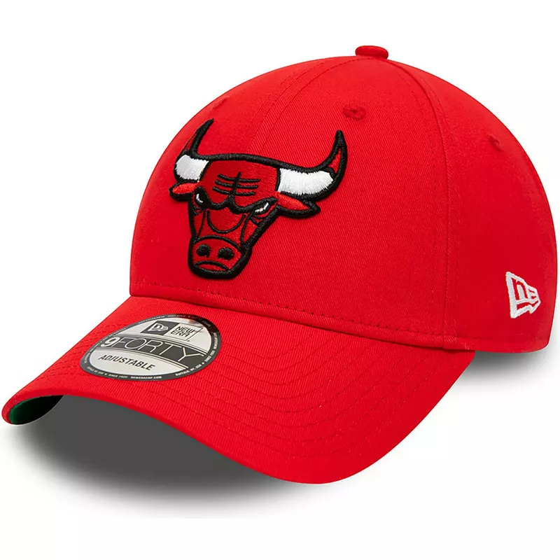 new-era-curved-brim-9forty-team-side-patch-chicago-bulls-nba-red-adjustable-cap