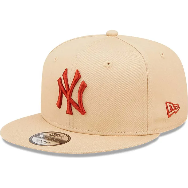 kasketter-flad-beige-snapback-9fifty-league-essential-fra-new-york-yankees-mlb-af-new-era