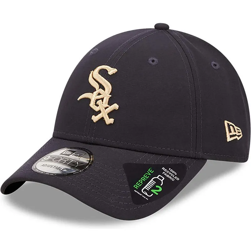 kasketter-buet-marinebla-justerbar-rem-9forty-repreve-fra-chicago-white-sox-mlb-af-new-era