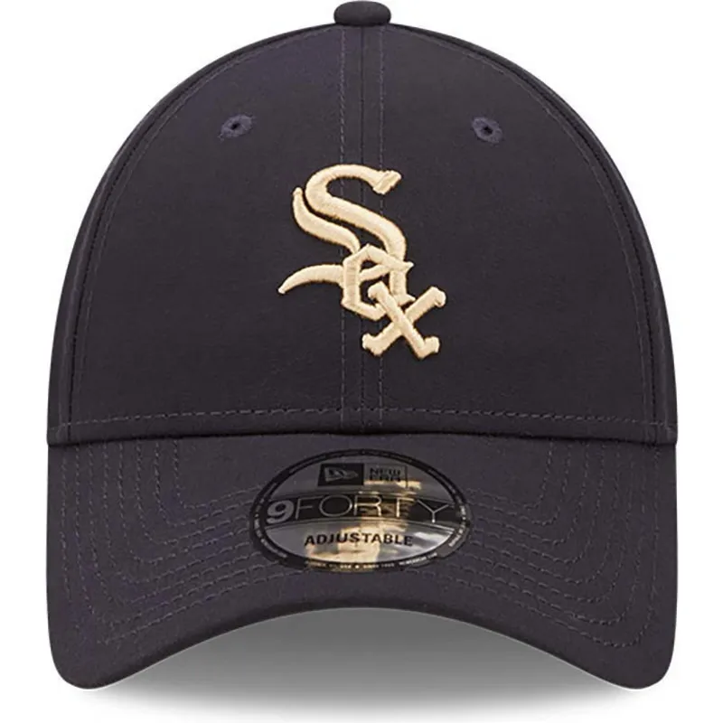 kasketter-buet-marinebla-justerbar-rem-9forty-repreve-fra-chicago-white-sox-mlb-af-new-era