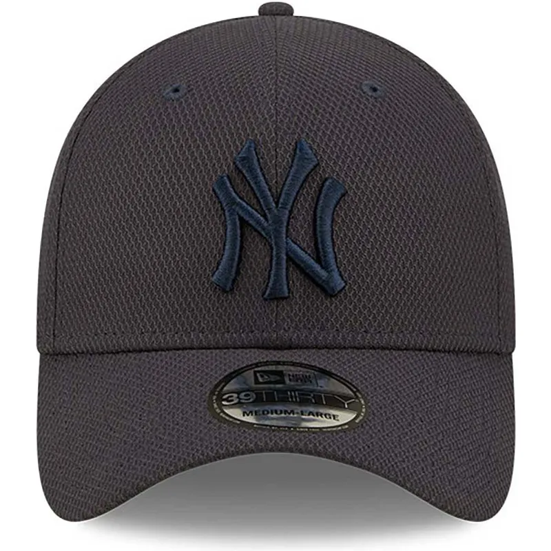 kasketter-buet-marinebla-tilpasset-39thirty-diamond-era-fra-new-york-yankees-mlb-af-new-era