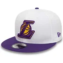 kasketter-flad-hvid-snapback-9fifty-crown-patches-champions-fra-los-angeles-lakers-nba-af-new-era