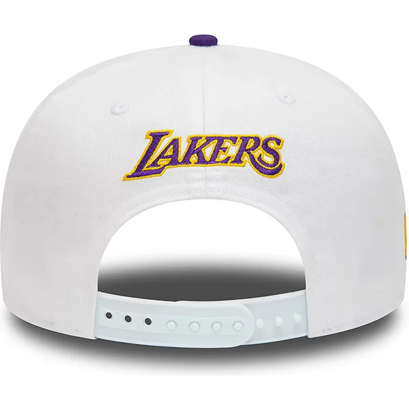 kasketter-flad-hvid-snapback-9fifty-crown-patches-champions-fra-los-angeles-lakers-nba-af-new-era