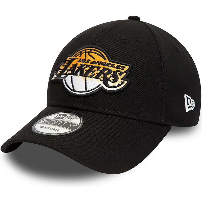 kasketter-buet-sort-justerbar-rem-9forty-gradient-infill-fra-los-angeles-lakers-nba-af-new-era