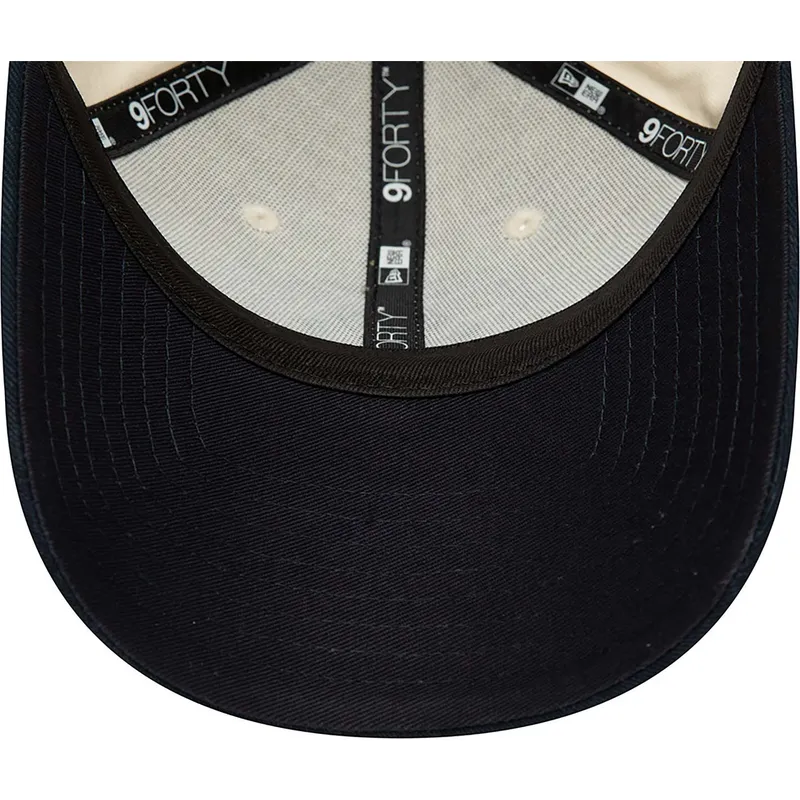 kasketter-buet-beige-justerbar-rem-9forty-fra-new-york-yankees-mlb-af-new-era kasketter-buet-beige-justerbar-rem-9forty-fra-new-york-yankees-mlb-af-new-era