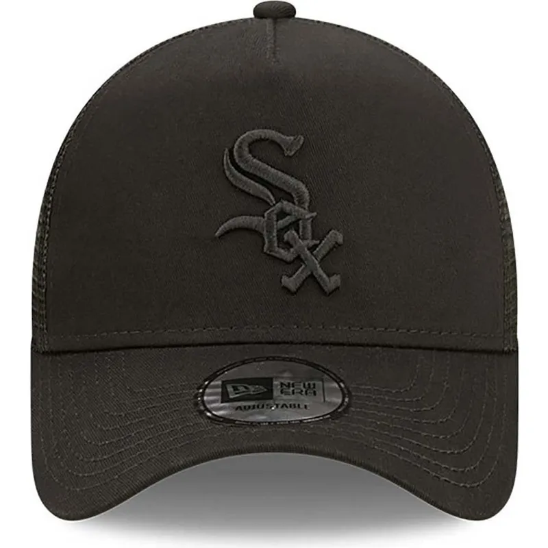 kasketter-buet-sort-snapback-a-frame-tonal-mesh-fra-chicago-white-sox-mlb-af-new-era