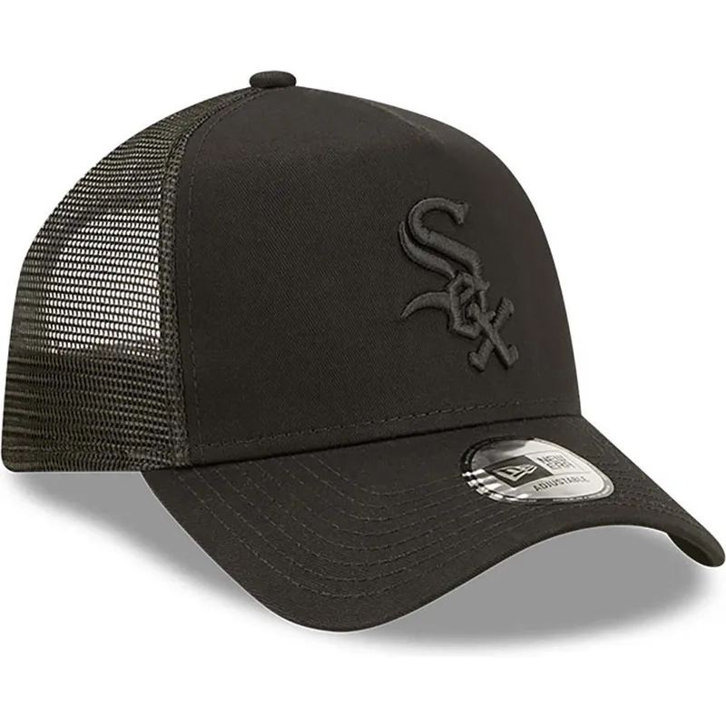 kasketter-buet-sort-snapback-a-frame-tonal-mesh-fra-chicago-white-sox-mlb-af-new-era