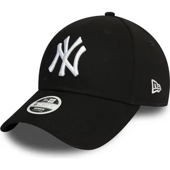 Buet sort justerbar kasket til kvinder 9FORTY Essential fra New York Yankees MLB fra New Era