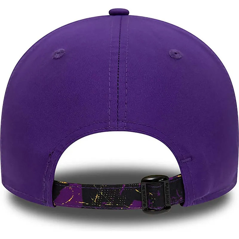 kasketter-buet-violet-justerbar-rem-9forty-print-infill-fra-los-angeles-lakers-nba-af-new-era