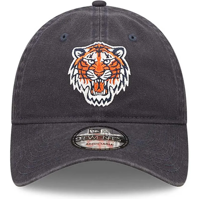 kasketter-buet-marinebla-justerbar-rem-9twenty-team-patch-fra-detroit-tigers-mlb-af-new-era
