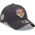 kasketter-buet-marinebla-justerbar-rem-9twenty-team-patch-fra-detroit-tigers-mlb-af-new-era