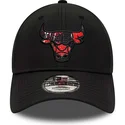 kasketter-buet-sort-justerbar-rem-9forty-print-infill-fra-chicago-bulls-nba-af-new-era