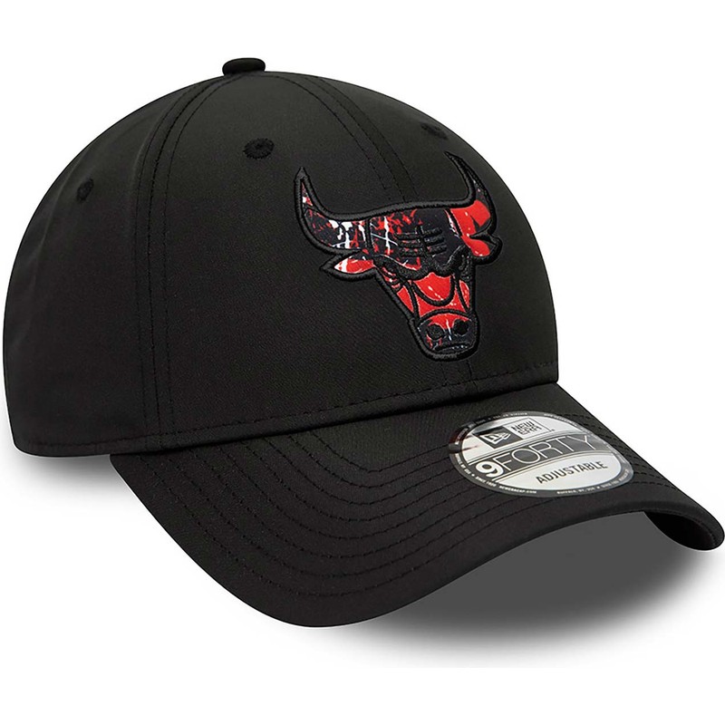 new-era-curved-brim-9forty-print-infill-chicago-bulls-nba-black-adjustable-cap