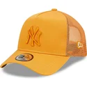 kasketter-buet-orange-snapback-a-frame-tonal-mesh-fra-new-york-yankees-mlb-af-new-era