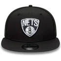 kasketter-flad-sort-snapback-9fifty-print-infill-fra-brooklyn-nets-nba-af-new-era