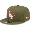 kasketter-flad-gron-snapback-9fifty-flower-fra-los-angeles-dodgers-mlb-af-new-era