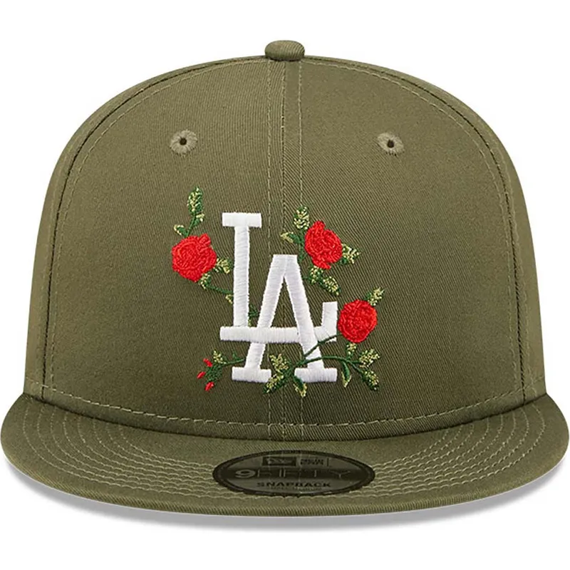 kasketter-flad-gron-snapback-9fifty-flower-fra-los-angeles-dodgers-mlb-af-new-era