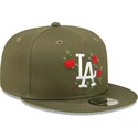 kasketter-flad-gron-snapback-9fifty-flower-fra-los-angeles-dodgers-mlb-af-new-era