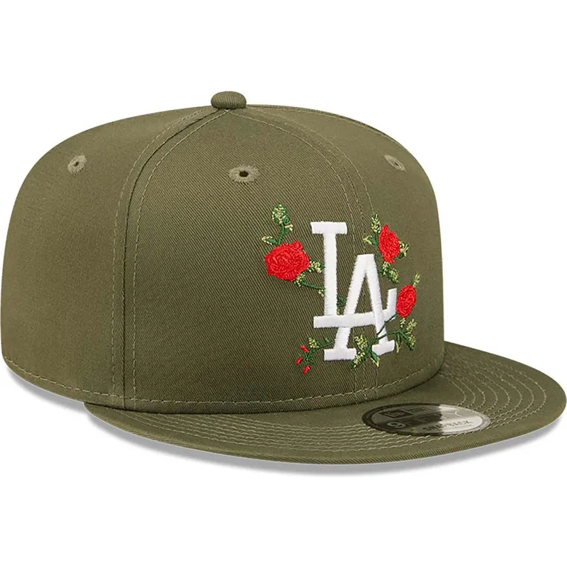 kasketter-flad-gron-snapback-9fifty-flower-fra-los-angeles-dodgers-mlb-af-new-era