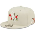 kasketter-flad-beige-snapback-9fifty-flower-fra-chicago-white-sox-mlb-af-new-era