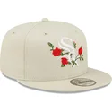 beige-snapback-9fifty-flower-chicago-white-sox-mlb-kasket-fra-new-era