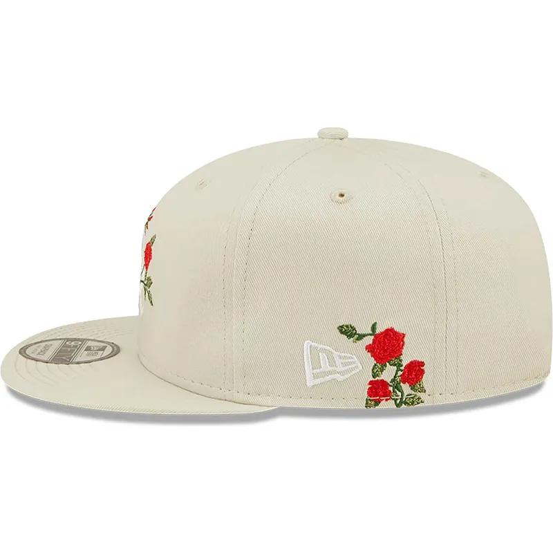 kasketter-flad-beige-snapback-9fifty-flower-fra-chicago-white-sox-mlb-af-new-era