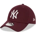 kasketter-buet-rod-tilpasset-granate-39thirty-league-essential-fra-new-york-yankees-mlb-af-new-era