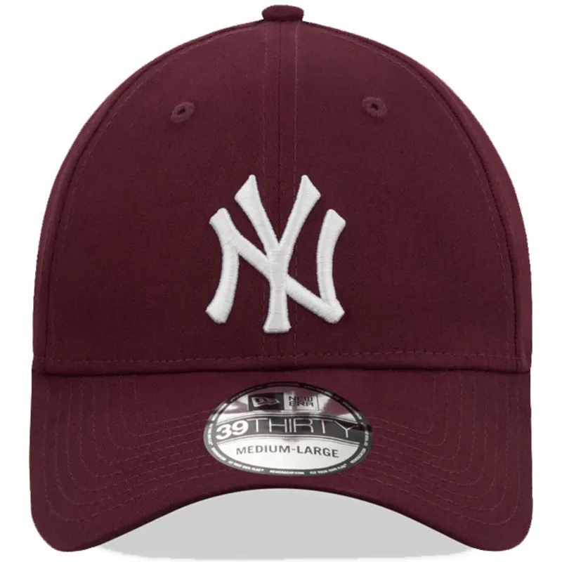 kasketter-buet-rod-tilpasset-granate-39thirty-league-essential-fra-new-york-yankees-mlb-af-new-era