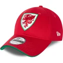 kasketter-buet-rod-justerbar-rem-9forty-de-wales-copa-mundial-fra-wales-copa-mundial-de-futbol-af-new-era