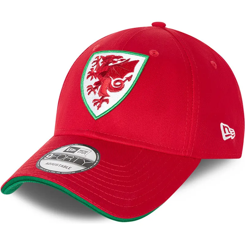 kasketter-buet-rod-justerbar-rem-9forty-de-wales-copa-mundial-fra-wales-copa-mundial-de-futbol-af-new-era