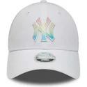kasketter-buet-hvid-justerbar-rem-multicolor-9forty-ombre-infill-fra-new-york-yankees-mlb-af-new-era