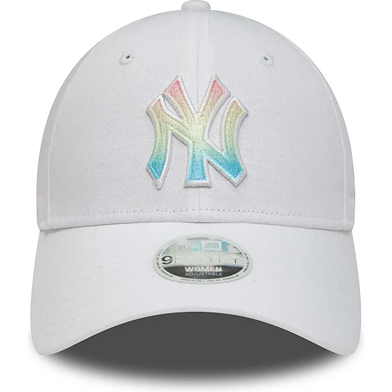 kasketter-buet-hvid-justerbar-rem-multicolor-9forty-ombre-infill-fra-new-york-yankees-mlb-af-new-era