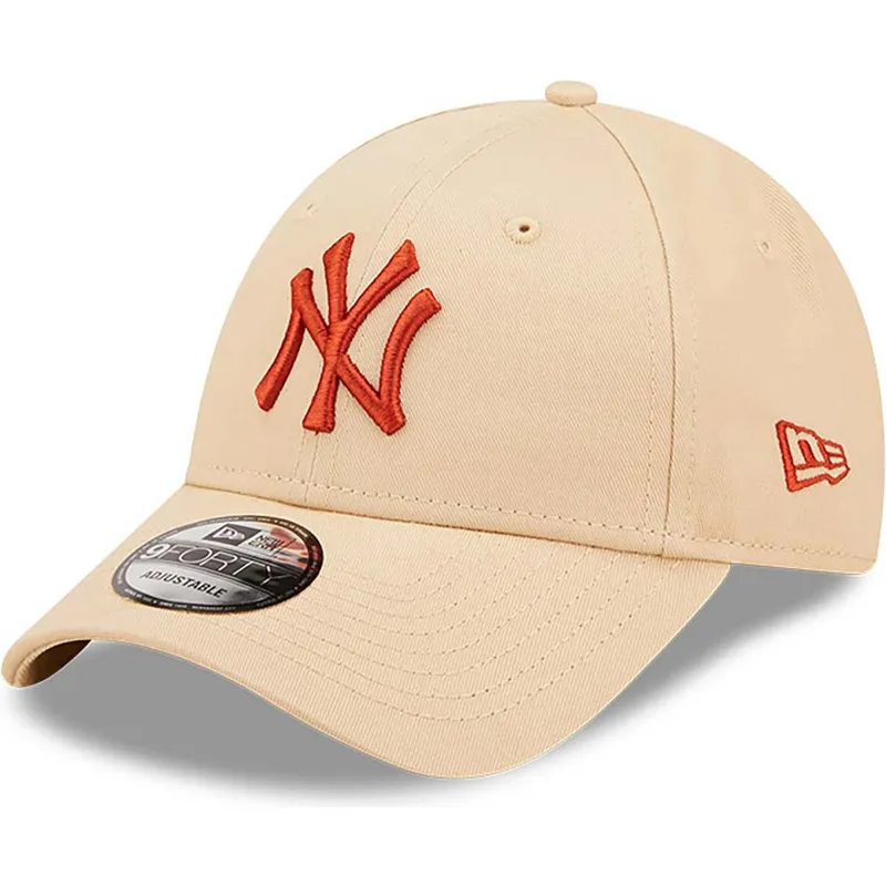 kasketter-buet-beige-justerbar-rem-marron-9forty-league-essential-fra-new-york-yankees-mlb-af-new-era kasketter-buet-beige-justerbar-rem-marron-9forty-league-essential-fra-new-york-yankees-mlb-af-new-era