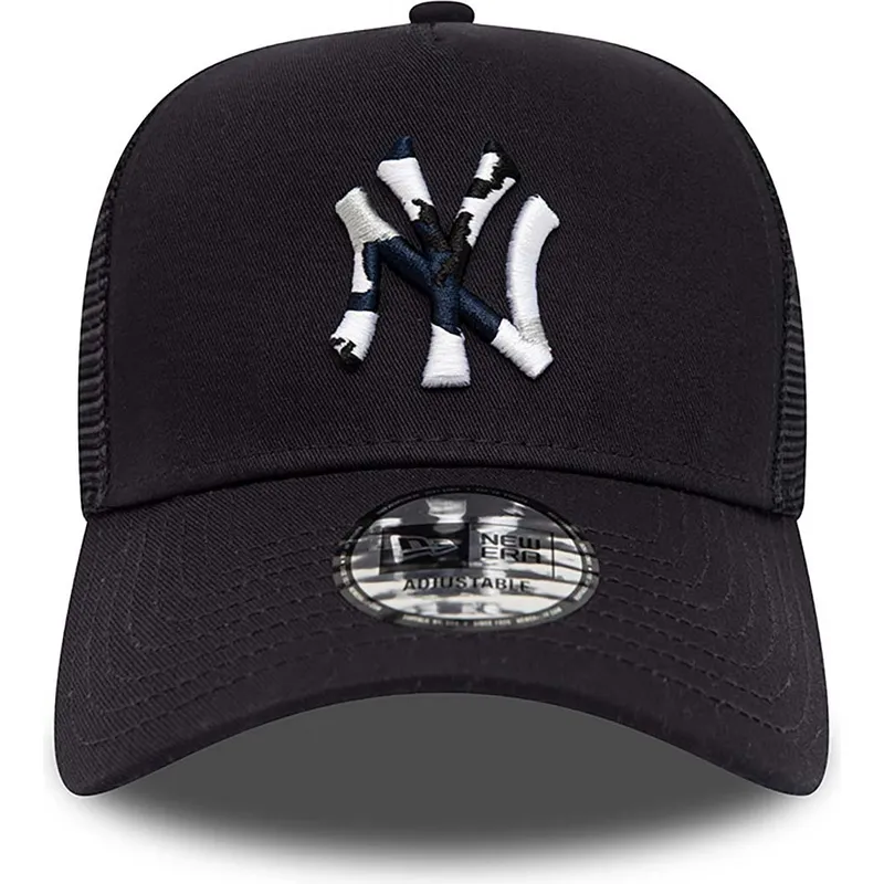 kasketter-buet-marinebla-snapback-a-frame-team-camo-infill-fra-new-york-yankees-mlb-af-new-era
