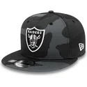 sort-camouflagemonstret-snapback-9fifty-team-las-vegas-raiders-nfl-kasket-fra-new-era