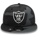 sort-camouflagemonstret-snapback-9fifty-team-las-vegas-raiders-nfl-kasket-fra-new-era