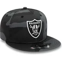 sort-camouflagemonstret-snapback-9fifty-team-las-vegas-raiders-nfl-kasket-fra-new-era