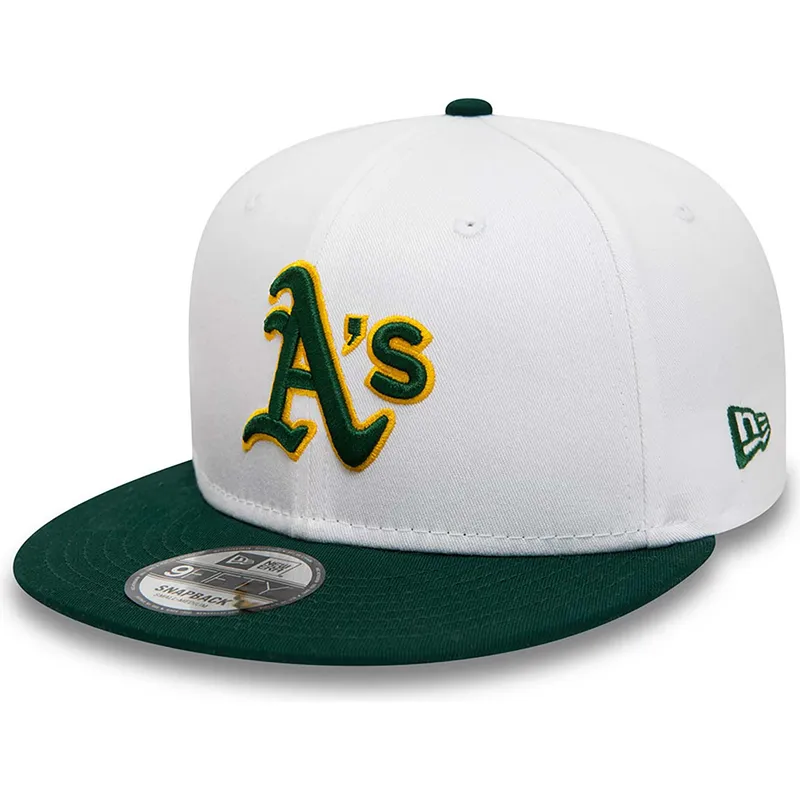 kasketter-flad-hvid-snapback-rickey-henderson-9fifty-crown-patches-fra-oakland-athletics-mlb-af-new-era